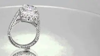 3.21 Carat Custom Halo Engagement  Ring