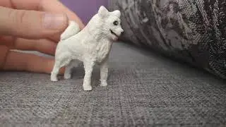 Шпиц из полимерной глины