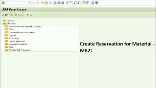 Create reservation of material in SAP MM || Reserve V2