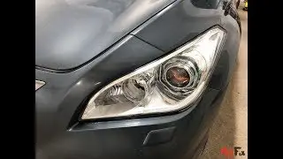 Infiniti M  - Светодиодные билинзы GTR и восстановление фар