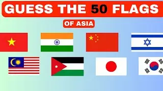 Guess and Learn 50 Flags of ASIA in 5 Sec| Flag Quiz 2024