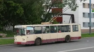 поездка на троллейбусе ЗИУ-682В-012 ( 1989 г.в ), борт 1177, маршрут 10
