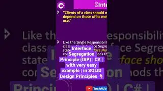 🎯 Interface Segregation Principle (ISP) | C# in 