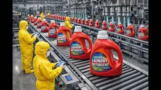 How Laundry Detergent Is Made (Powder & Liquid) | Factory Process ASMR 4K