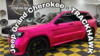2021 JEEP GRAND CHEROKEE TRACKHAWK WRAPPED IN CHROME SATIN PINK BY JEKYLL AND HYDES CUSTOM CAR WRAP