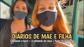 Diários de mãe e filha | depilação á laser, cozinhando em casa, treinamos perna e curtimos o frio