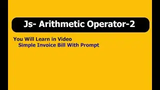 Invoice Bill Application in Javascript in Hindi