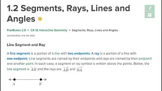 CK12 Segments and Angles