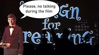 Mystery Science Theater 3000: Design For Dreaming but the theater has an usher
