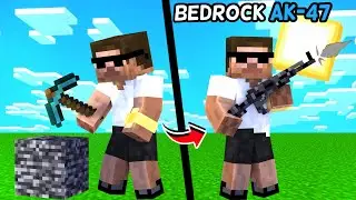 I crafted most op bedrock weapons in Minecraft 😱😱 