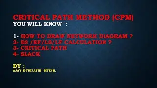 Critical path method l Use forward and backward pass to determine project duration and critical path