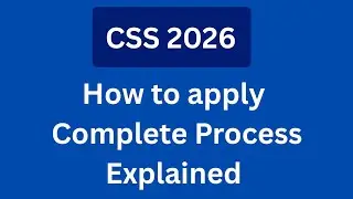 How To Apply For CSS 2026 Written Exam