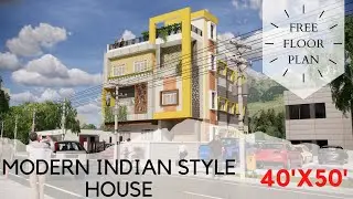40'X50' HOUSE DESIGN- FREE FLOOR PLAN & EXTERIOR DESIGN