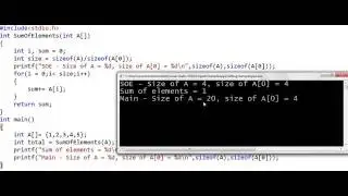 Arrays as function arguments   YouTube
