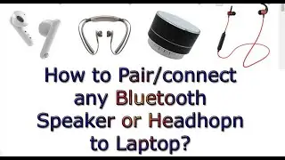 How to pair or connect any bluetooth speaker or headphone in laptop or computer