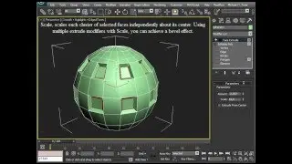 Tutorial 3dsMax -- Extrude and FaceExtrude modifier