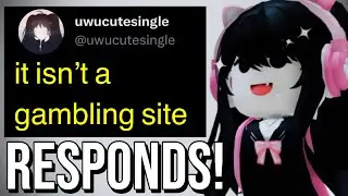 Roblox YouTuber RESPONDS About GAMBLING SITE! (uwucutesingle)