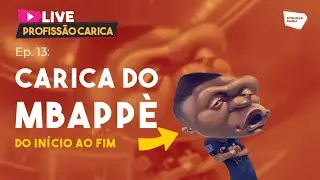 Caricatura do Mbappè - do PSG e Seleção da França | LIVE PROFISSÃO CARICA #13