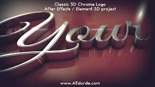 Classic 3D Chrome Logo - After Effects Element 3D Project