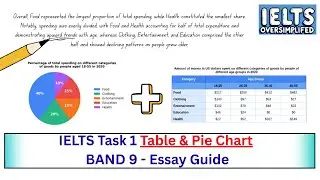 IELTS Writing Task 1 - Table and Pie Chart