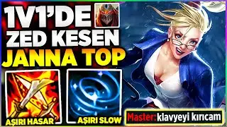 LOL'ÜN EN KANSER METASI TOP JANNA! ZED'İ 1V1'DE KESİYOR! FULL AP TOP JANNA OYNANIŞ | Rasher