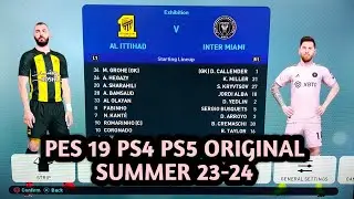 CARA INSTAL OPTION FILE PES 2019 PS4 PS5 ORIGINAL UPDATE SUMMER SEASON 2023 2024 | INTER MIAMI
