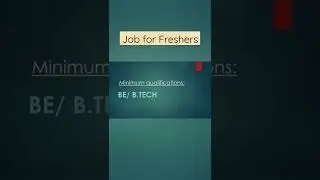 Job for freshers| Software jobs| IT Jobs 