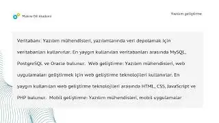 Yazılım geliştirme | Makine Dili Akademi