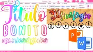 Título Word y Power Point ♡~ Apuntes Digitales| Apuntes bonitos en computadora| Apuntesword