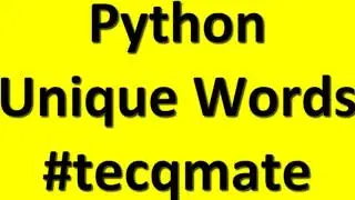 ⚡ Unique Words 🔥 Python Programming 