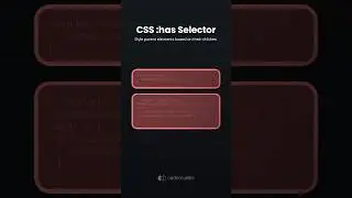 Learn CSS :has Selector - #css #frontend #webdevelopment