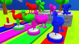 Fountain crossing with animals elephant, tiger,cow, kangaroo
