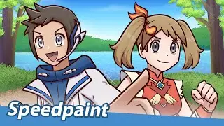 【 Speedpaint 】 Sygna Suit May & Brendan - Pokemon Masters EX