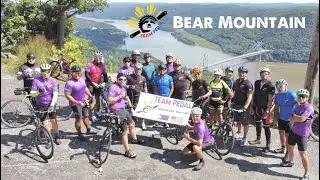 Aerial views of Team PEDAL ride to Bear Mountain and Croton Gorge Dam.