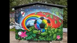 COLOURFUL TINY HOUSE WITH GRAFFITI - RED STARS LEIPZIG - HESKY ONE 2024