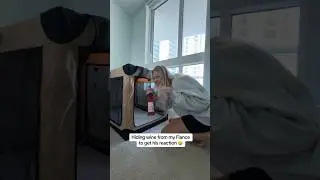 Hiding wine from my Fiancé to get his reaction 🤣