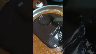 Home made chocolate ganche cake ...
