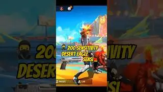 200 Sensitivity 🥷 Desert Eagle Sensi 📲⚙️✅ #shorts #freefire #deserteagleheadshot #shortsfeed