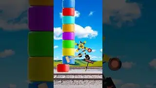 だるま落としを処理したいふみきりカンカン😂😂😂The Railroad Crossing That Wants to Deal with the Daruma Otoshi! #Shorts