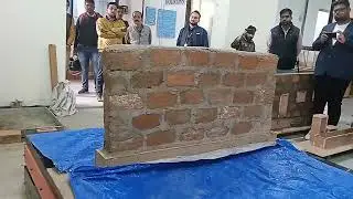 free hand wall testing on shake table | testing of wall | wall testing earthquake design of wall