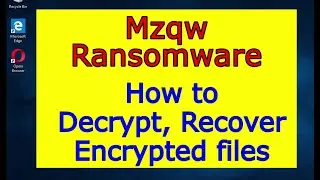 Mzqw virus (ransomware). How to decrypt .Mzqw files. Mzqw File Recovery Guide.
