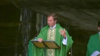 Messe du 02/07/2020 à la Grotte de Lourdes. Sanctuaire de Lourdes.