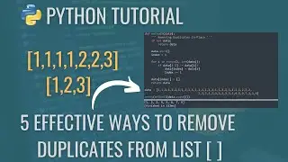 5 Efficient Methods to Remove Duplicates from a Python List | Tamil | iCoding