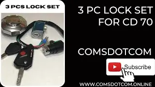 3 Pcs Lock Kit For CD70 - Special Computerized Key (FOR ALL CD 70 Bikes) | Comsdotcom | Auto Store