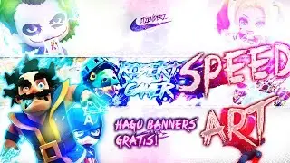 SPEED ART///BANNER CLASH ROYALE PARA ROBERT GAMER///HAGO BANNERS $$$