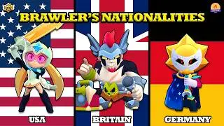 Brawl Stars | All Brawler's Nationalities | Damian, Starr Nova, Bolt Updated