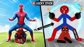Spiderstickman vs Spiderman Funny Moments and Epic Moments / Stickman Dismounting