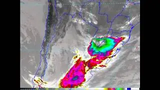 Satélite | Inundaciones en La Plata, Argentina y ciclón extra-Tropical en Uruguay (30/3 al 6/4/13)