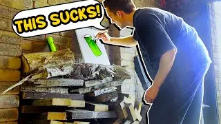caveman tries painting