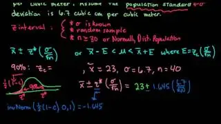 Z-interval for Mean - TI-84 - given Stats
